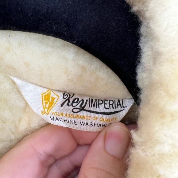 Vintage Key Imperial Wool Lined Denim Winter Heavy Coat Buttoned Men's XL - Picture 3 of 11